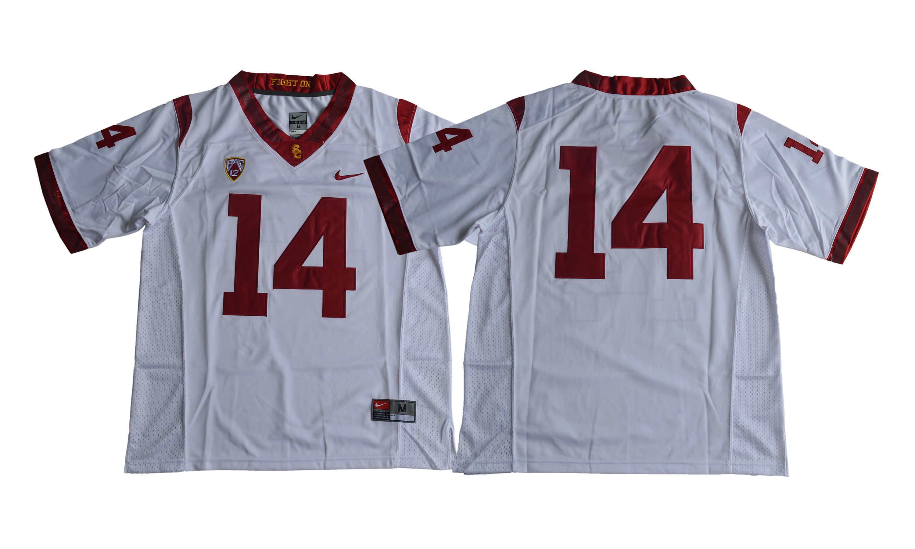 Men NCAA 2017 USC Trojans 14 Sam Darnold white jersey